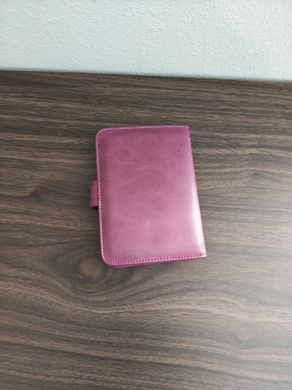 Pink Passport Holder Wallet with Snap Closure